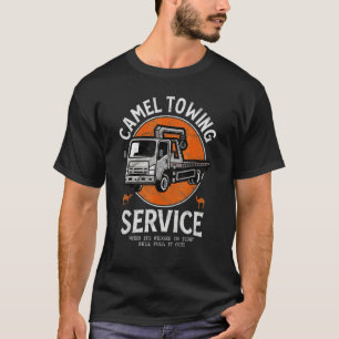 Kameel slepen Retro Volwassenen Humor Spreuk Hallo T-shirt
