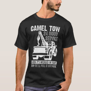 Kameel slepen Takelwagen Volwassenen Humor Kameel T-shirt