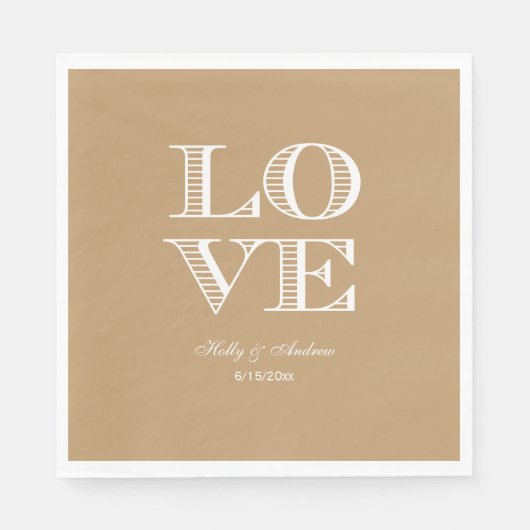 Kameel Tan, Witte LOVE servetten (Voorkant)