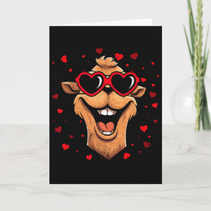 Kameel valentijnsbril Hart Schattige Liefhebbers  Kaart