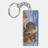 Kameel voor de piramides van Gizeh, Egypte, Sleutelhanger (Voorkant Links)