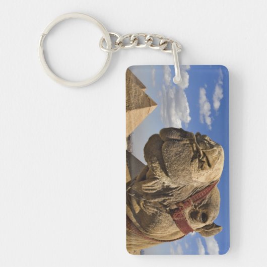 Kameel voor de piramides van Gizeh, Egypte, Sleutelhanger (Voorkant)