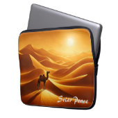 Kameel woestijn zand zon geel dier Egypte kunst Laptop Sleeve (Voorkant Links)