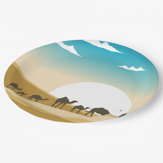 kameelfeest papieren bordje (Gekanteld)