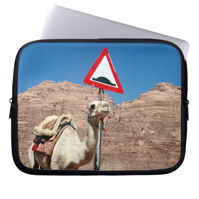 kameelgreep laptop sleeve (Voorkant)