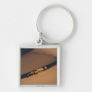 Kameelkaravaan in de woestijn, Dunhuang, Gansu Sleutelhanger