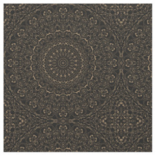 Kameelkleurige Mandala met Elegante Symmetrie Stof