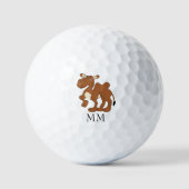 Kameelontwerp met monogram golfballen (Voorkant)