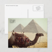 kameelpiramide - egypte briefkaart (Voorkant / Achterkant)