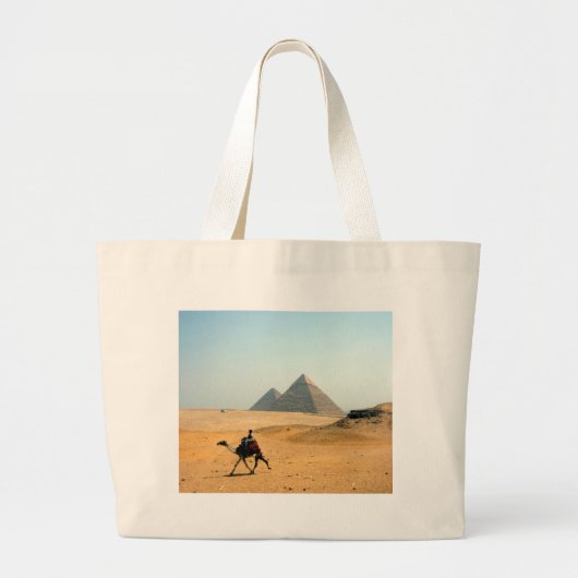 kameelpiramide grote tote bag (Voorkant)