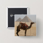 kameelpyramiden vierkante button 5,1 cm (Voorkant /achterkant)