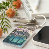 Kameido Bridge van Hiroshi Yoshida shin hanga Sleutelhanger (Voorkant Rechts)