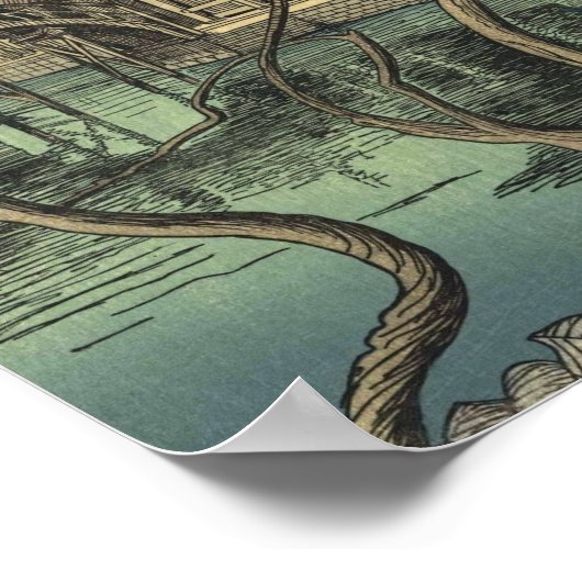 Kameido shin hanga japans landschap poster (Hoek)