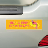 Kamekona's 'Best Shrimp'-Bumpersticker Bumpersticker (Op auto)