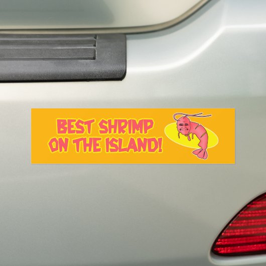 Kamekona's 'Best Shrimp'-Bumpersticker Bumpersticker (Op auto)