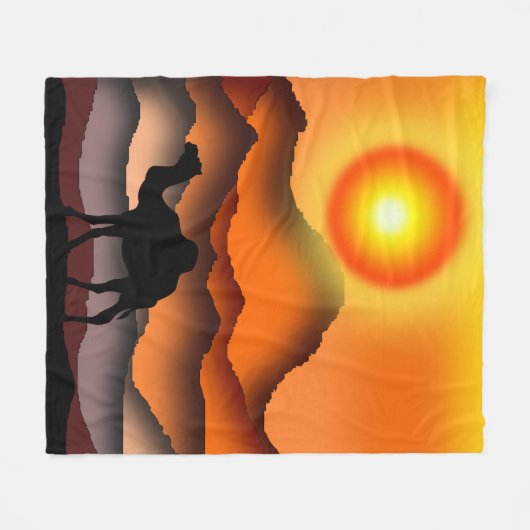 Kamel 4 fleece deken (Voorkant (Horizontaal))