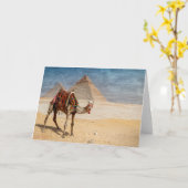 Kamel bij de Pyramiden Kaart (Gele Bloem)