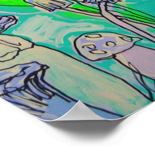 Kamel, kameleon, maan poster (Hoek)