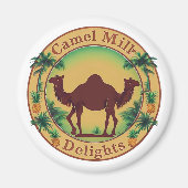 Kamel Melk Delights-Tropische Kamel Palm Ananas Magneet (Voorkant)