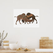 Kamelen bijten- Masti Poster (Keuken)