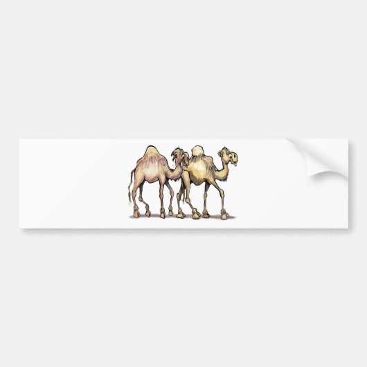 Kamelen Bumpersticker (Voorkant)