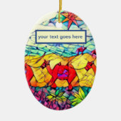  kamelen, cadeautjes en drie bruisende Mannen Keramisch Ornament (Voorkant)