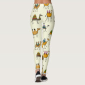 Kamelen Caravan Decoratief Naadloos Patroon Leggings (Achterkant)