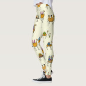 Kamelen Caravan Decoratief Naadloos Patroon Leggings (Links)