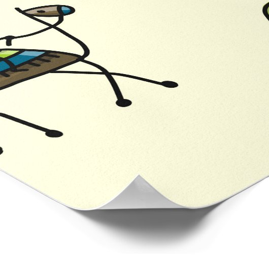 Kamelen Caravan Decoratief Naadloos Patroon Poster (Hoek)