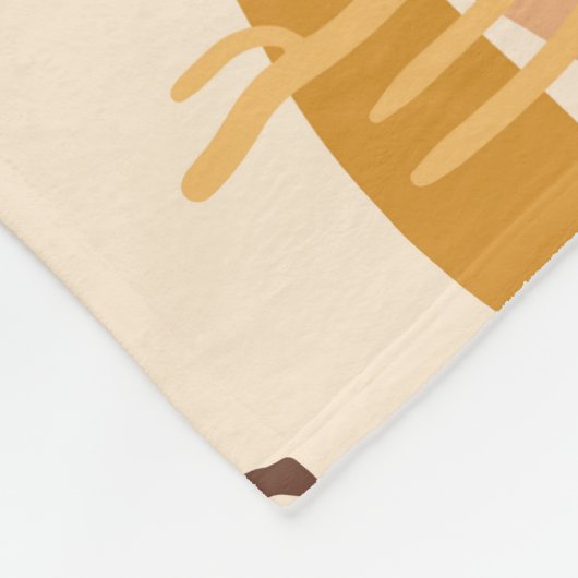 Kamelen Duinen Cactussen: Naadloze woestijn Fleece Deken (Hoek)