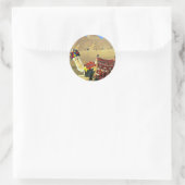 Kamelen en piramides, Caïro, Egypte Ronde Sticker (Tas)