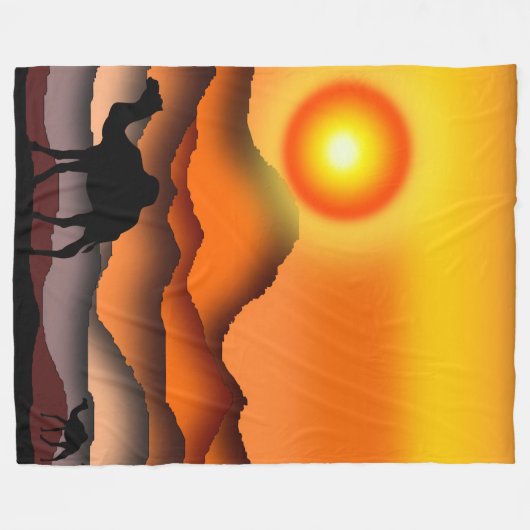 kamelen fleece deken (Voorkant (Horizontaal))