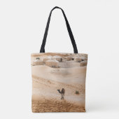 Kamelen Glamping: Marokkaanse woestijn luxe Tote Bag (Achterkant)