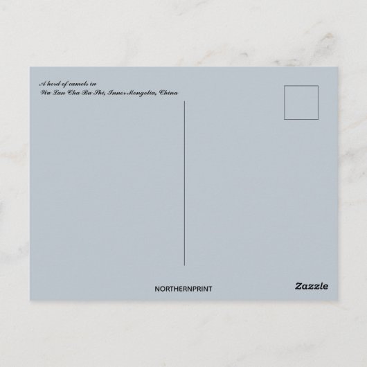 Kamelen in Binnen-Mongolië China Briefkaart (Achterkant)