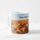 Kamelen in de Omaan woestijn Koffiemok (Voorkant links)