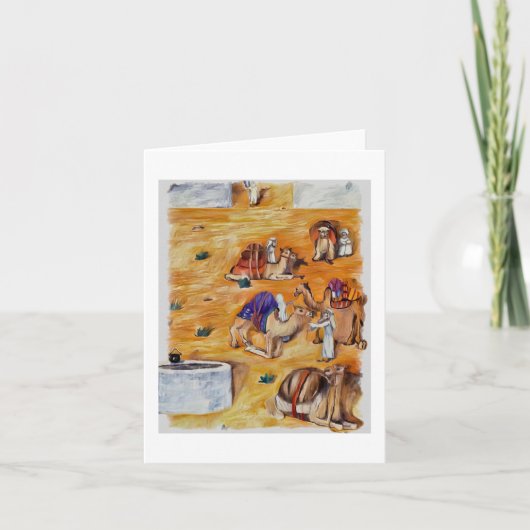 Kamelen 🐪 in de put bedankkaart (Voorkant)