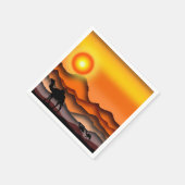 Kamelen in de soennitische woestijn Napkins Servet (Hoek)