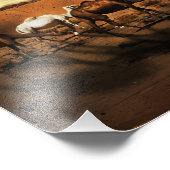 Kamelen in de woestijn foto afdruk (Hoek)