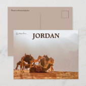 Kamelen in de woestijn in Jordanië Briefkaart (Voorkant / Achterkant)
