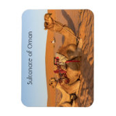 Kamelen in de woestijn van Oman Magneet (Verticaal)