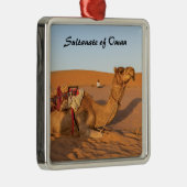 Kamelen in de woestijn van Oman Metalen Ornament (Rechts)