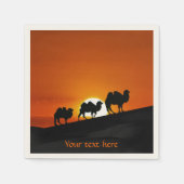 Kamelen in de zon servetten (Voorkant)
