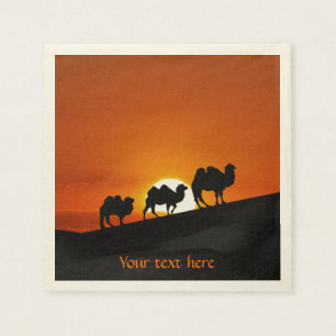 Kamelen in de zon servetten