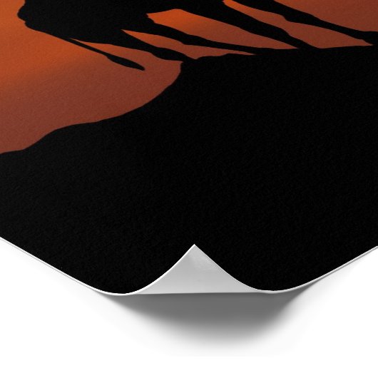Kamelen in Sunset Poster (Hoek)