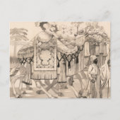 Kamelen lopen gekleed in kostuum briefkaart (Voorkant)