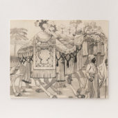 Kamelen lopen gekleed in kostuum legpuzzel (Horizontaal)