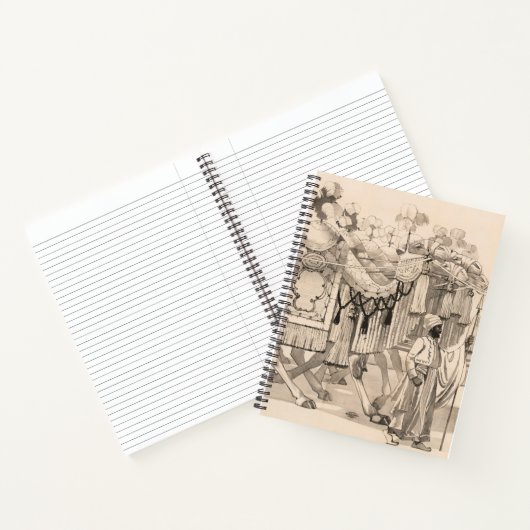 Kamelen lopen gekleed in kostuum notitieboek (Binnen)