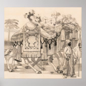 Kamelen lopen gekleed in kostuum poster (Voorkant)