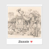 Kamelen lopen gekleed in kostuum sticker (Vel)