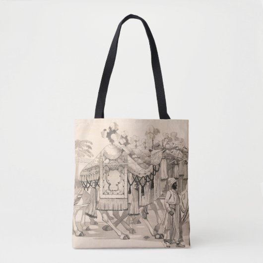Kamelen lopen gekleed in kostuum tote bag (Voorkant)